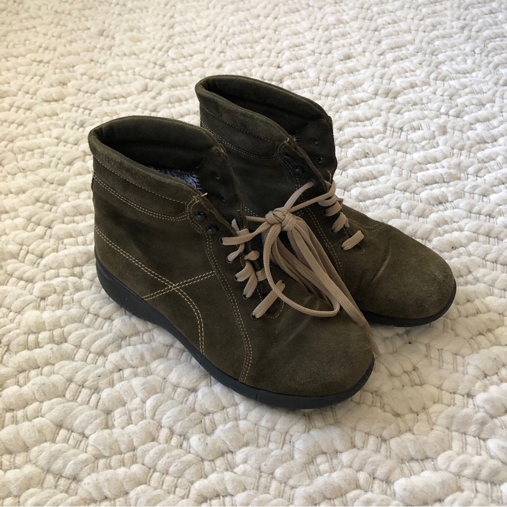 Olive green boots